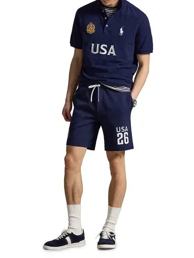 Polo Ralph Lauren Men's USA Knit Cotton Polo Shirt - Newport Navy - Size XXL | Thumbnail 2 Polo Ralph Lauren Men's USA Knit Cotton Polo Shirt - Newport Navy - Size XXL | Thumbnail 2