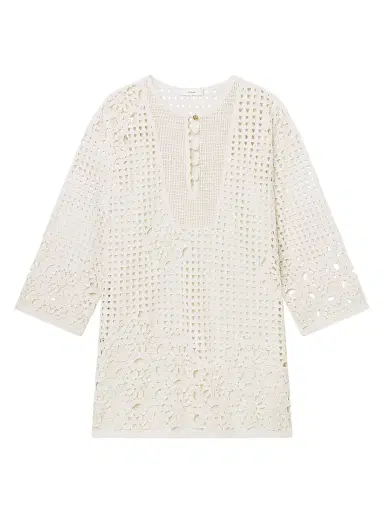 Frame Women's The Postcard Cotton Tunic Dress - Cream - Size Large | Thumbnail 1 Frame Women's The Postcard Cotton Tunic Dress - Cream - Size Large | Thumbnail 1
