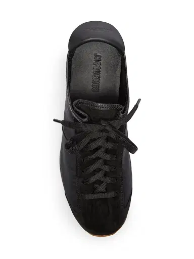 Jacquemus Women's Les Tennis Logo-Tab Low-Top Sneakers - Black | Thumbnail 4 Jacquemus Women's Les Tennis Logo-Tab Low-Top Sneakers - Black | Thumbnail 4