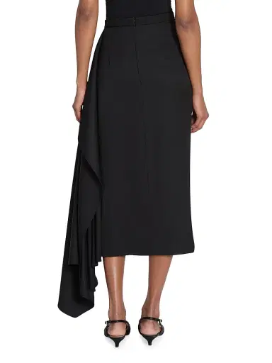 Erdem Women's Draped Midi Pencil Skirt - Black | Thumbnail 5 Erdem Women's Draped Midi Pencil Skirt - Black | Thumbnail 5