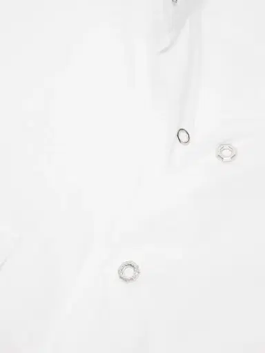 Stefano Ricci Men's Cotton Chambray Snap-Front Shirt - White | Thumbnail 6 Stefano Ricci Men's Cotton Chambray Snap-Front Shirt - White | Thumbnail 6