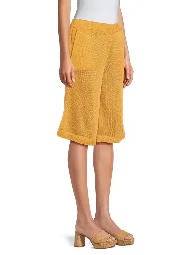 Undra Celeste Women's Everyday Tropics Knit Shorts - Toast | Thumbnail 4 Undra Celeste Women's Everyday Tropics Knit Shorts - Toast | Thumbnail 4