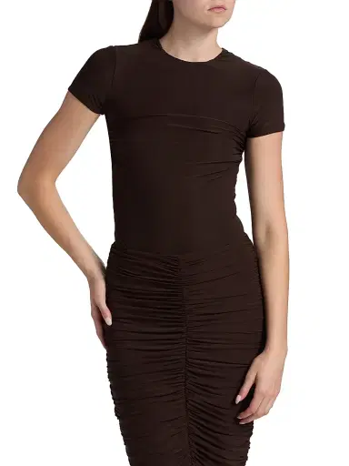 Ronny Kobo Women's Rae Jewel Neck Bodysuit - Espresso | Thumbnail 3 Ronny Kobo Women's Rae Jewel Neck Bodysuit - Espresso | Thumbnail 3