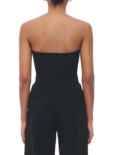 Another Tomorrow Women's Architectural Wool Bustier - Black | Thumbnail 5 Another Tomorrow Women's Architectural Wool Bustier - Black | Thumbnail 5