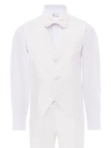 Moustache Peak Lapel Tuxedo - White | Thumbnail 3 Moustache Peak Lapel Tuxedo - White | Thumbnail 3