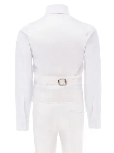 Moustache Peak Lapel Tuxedo - White | Thumbnail 4 Moustache Peak Lapel Tuxedo - White | Thumbnail 4
