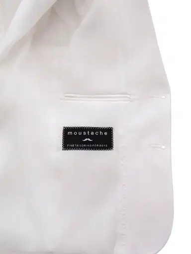 Moustache Peak Lapel Tuxedo - White | Thumbnail 5 Moustache Peak Lapel Tuxedo - White | Thumbnail 5