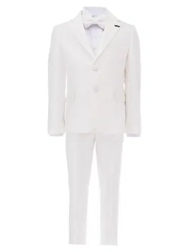 Moustache Peak Lapel Tuxedo - White | Thumbnail 1 Moustache Peak Lapel Tuxedo - White | Thumbnail 1