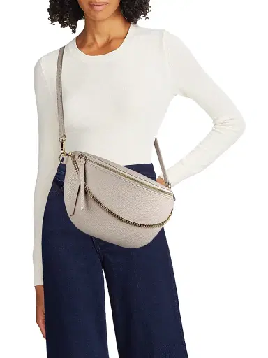 GiGi New York Women's Beck Pebbled Leather Sling Bag - Beechwood | Thumbnail 2 GiGi New York Women's Beck Pebbled Leather Sling Bag - Beechwood | Thumbnail 2