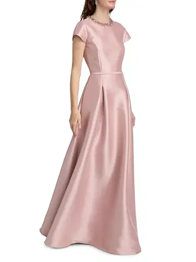 SACHIN BABI Women's Blythe Embellished Mikado Gown - Rose Quartz | Thumbnail 2 SACHIN BABI Women's Blythe Embellished Mikado Gown - Rose Quartz | Thumbnail 2