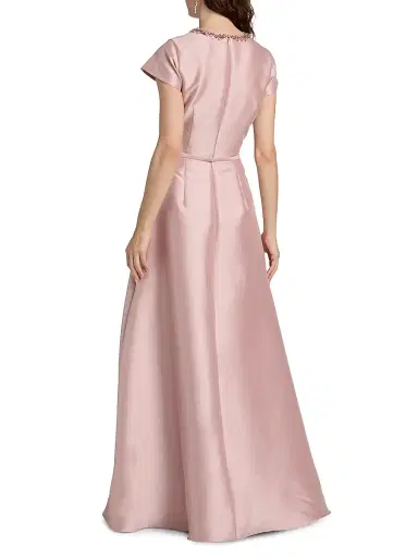 SACHIN BABI Women's Blythe Embellished Mikado Gown - Rose Quartz | Thumbnail 5 SACHIN BABI Women's Blythe Embellished Mikado Gown - Rose Quartz | Thumbnail 5