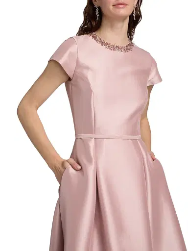 SACHIN BABI Women's Blythe Embellished Mikado Gown - Rose Quartz | Thumbnail 6 SACHIN BABI Women's Blythe Embellished Mikado Gown - Rose Quartz | Thumbnail 6