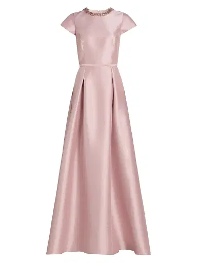 SACHIN BABI Women's Blythe Embellished Mikado Gown - Rose Quartz | Thumbnail 1 SACHIN BABI Women's Blythe Embellished Mikado Gown - Rose Quartz | Thumbnail 1