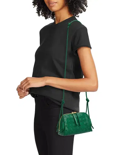 Bottega Veneta Women's Intrecciato Nappa Leather Pouch - Jungle Gold | Thumbnail 2 Bottega Veneta Women's Intrecciato Nappa Leather Pouch - Jungle Gold | Thumbnail 2