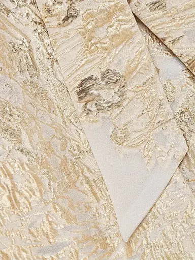 Teri Jon by Rickie Freeman Women's Brocade Shirt Gown - Gold - Size 8 | Thumbnail 7 Teri Jon by Rickie Freeman Women's Brocade Shirt Gown - Gold - Size 8 | Thumbnail 7