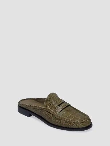 Bernardo Women's Tilda Loafer Mules - Olive | Thumbnail 2 Bernardo Women's Tilda Loafer Mules - Olive | Thumbnail 2