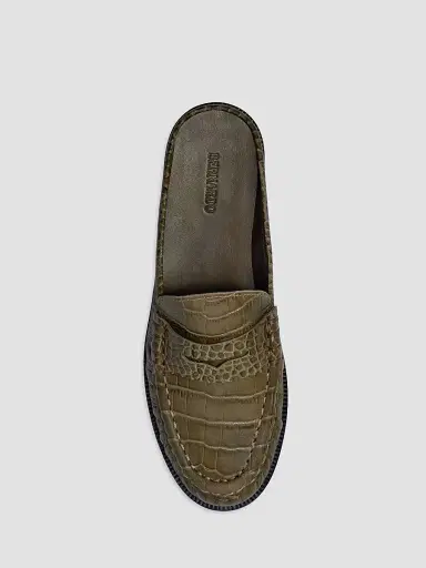 Bernardo Women's Tilda Loafer Mules - Olive | Thumbnail 3 Bernardo Women's Tilda Loafer Mules - Olive | Thumbnail 3