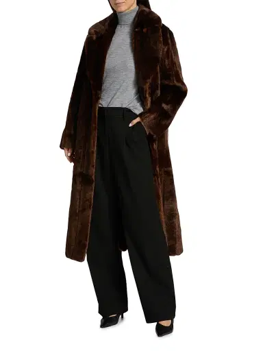 Mercer Collective Women's Mink Stripe Faux-Fur Coat - Mink - Size Large | Thumbnail 2 Mercer Collective Women's Mink Stripe Faux-Fur Coat - Mink - Size Large | Thumbnail 2