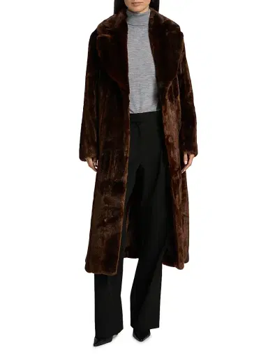 Mercer Collective Women's Mink Stripe Faux-Fur Coat - Mink - Size Large | Thumbnail 3 Mercer Collective Women's Mink Stripe Faux-Fur Coat - Mink - Size Large | Thumbnail 3