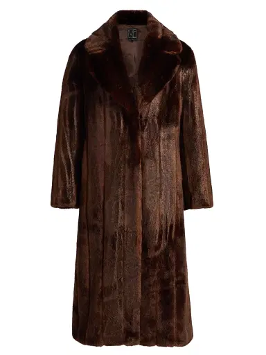 Mercer Collective Women's Mink Stripe Faux-Fur Coat - Mink - Size Large | Thumbnail 1 Mercer Collective Women's Mink Stripe Faux-Fur Coat - Mink - Size Large | Thumbnail 1
