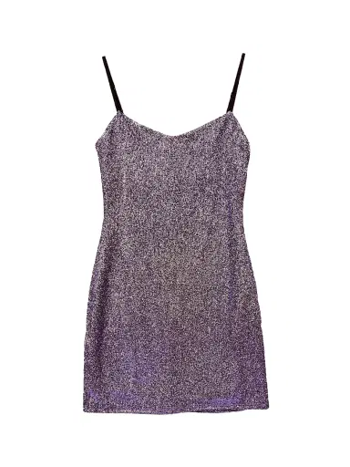 Un Deux Trois Girl's Glitter Fitted Minidress - Purple | Thumbnail 1 Un Deux Trois Girl's Glitter Fitted Minidress - Purple | Thumbnail 1