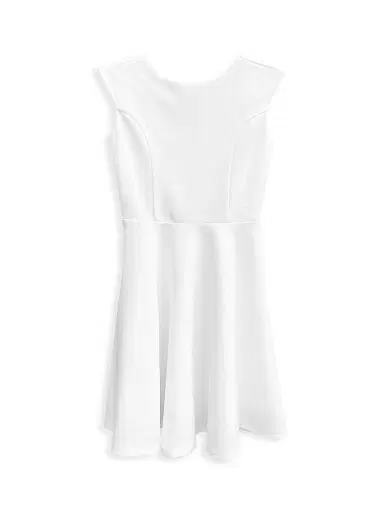 Un Deux Trois Girl's Textured Cap Sleeve Dress - | Thumbnail 1 Un Deux Trois Girl's Textured Cap Sleeve Dress - | Thumbnail 1