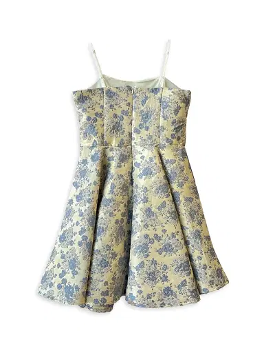 Un Deux Trois Girl's Fit-And-Flare Jacquard Dress - Perry | Thumbnail 2 Un Deux Trois Girl's Fit-And-Flare Jacquard Dress - Perry | Thumbnail 2
