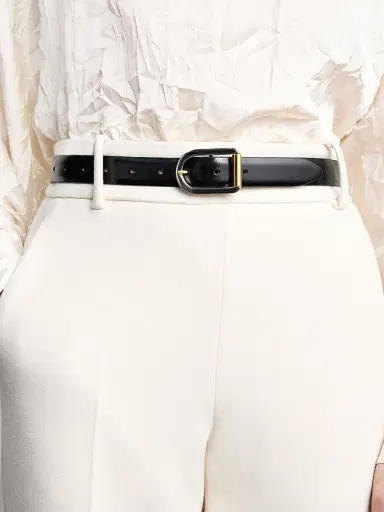 Déhanche Women's Mija Leather Belt - Black Mixed Metal | Thumbnail 3 Déhanche Women's Mija Leather Belt - Black Mixed Metal | Thumbnail 3