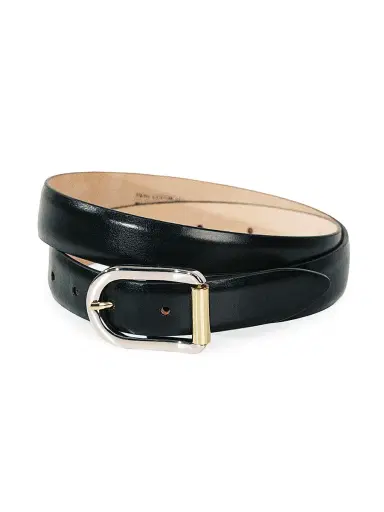 Déhanche Women's Mija Leather Belt - Black Mixed Metal | Thumbnail 1 Déhanche Women's Mija Leather Belt - Black Mixed Metal | Thumbnail 1