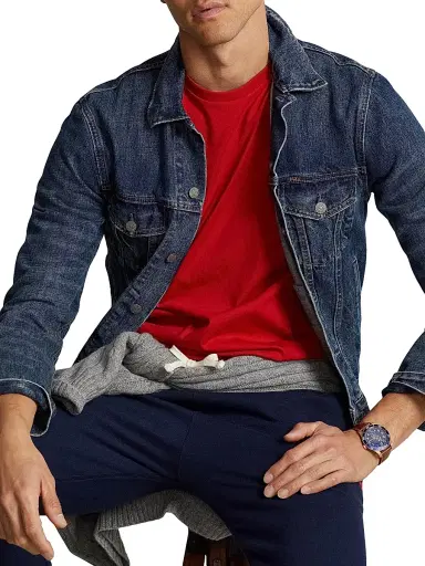 Polo Ralph Lauren Men's Jersey Crewneck Classic-Fit T-Shirt - Red - Size XXL | Thumbnail 5 Polo Ralph Lauren Men's Jersey Crewneck Classic-Fit T-Shirt - Red - Size XXL | Thumbnail 5