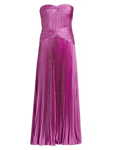 Amur Women's Del Pleated Strapless Gown | Thumbnail 1 Amur Women's Del Pleated Strapless Gown | Thumbnail 1