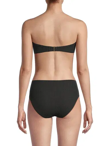 Change of Scenery Women's Cindy Bandeau Bikini Top - Black Texture - Size Large | Thumbnail 5 Change of Scenery Women's Cindy Bandeau Bikini Top - Black Texture - Size Large | Thumbnail 5
