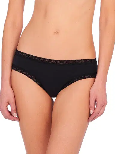 Natori Women's Bliss Cotton Girl Briefs - Black | Thumbnail 1 Natori Women's Bliss Cotton Girl Briefs - Black | Thumbnail 1