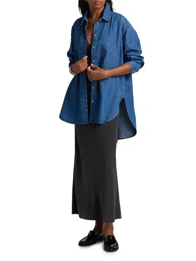 Jamie Haller Women's The Essential Denim Shirt - Farrah Indigo Farrah Indigo | Thumbnail 2 Jamie Haller Women's The Essential Denim Shirt - Farrah Indigo Farrah Indigo | Thumbnail 2
