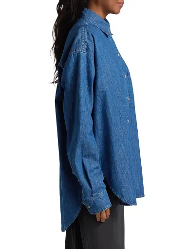 Jamie Haller Women's The Essential Denim Shirt - Farrah Indigo Farrah Indigo | Thumbnail 4 Jamie Haller Women's The Essential Denim Shirt - Farrah Indigo Farrah Indigo | Thumbnail 4
