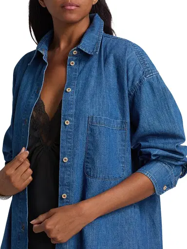 Jamie Haller Women's The Essential Denim Shirt - Farrah Indigo Farrah Indigo | Thumbnail 6 Jamie Haller Women's The Essential Denim Shirt - Farrah Indigo Farrah Indigo | Thumbnail 6