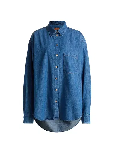 Jamie Haller Women's The Essential Denim Shirt - Farrah Indigo Farrah Indigo | Thumbnail 1 Jamie Haller Women's The Essential Denim Shirt - Farrah Indigo Farrah Indigo | Thumbnail 1