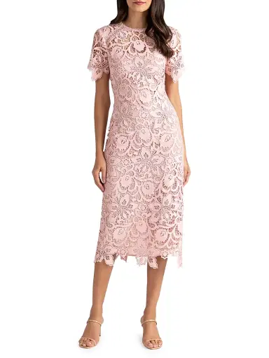 Shoshanna Women's Kiriya Lace Sheath Dress - Blush | Thumbnail 2 Shoshanna Women's Kiriya Lace Sheath Dress - Blush | Thumbnail 2