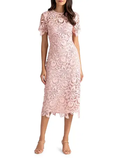 Shoshanna Women's Kiriya Lace Sheath Dress - Blush | Thumbnail 3 Shoshanna Women's Kiriya Lace Sheath Dress - Blush | Thumbnail 3