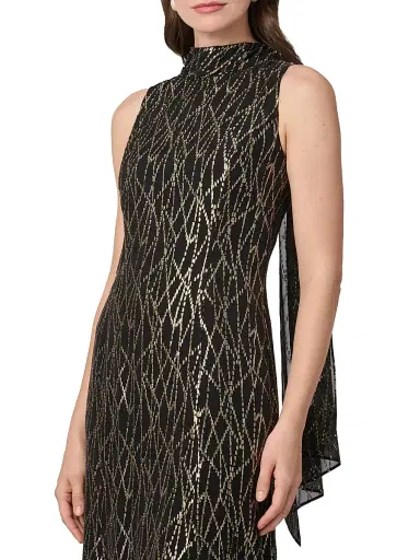 Shoshanna Women's Flora Metallic Maxi Dress - Jet Gold | Thumbnail 3 Shoshanna Women's Flora Metallic Maxi Dress - Jet Gold | Thumbnail 3