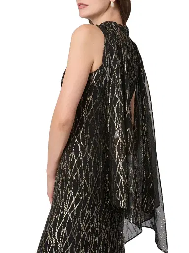 Shoshanna Women's Flora Metallic Maxi Dress - Jet Gold | Thumbnail 4 Shoshanna Women's Flora Metallic Maxi Dress - Jet Gold | Thumbnail 4