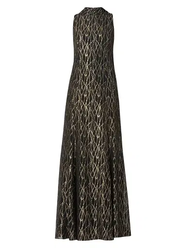 Shoshanna Women's Flora Metallic Maxi Dress - Jet Gold | Thumbnail 1 Shoshanna Women's Flora Metallic Maxi Dress - Jet Gold | Thumbnail 1