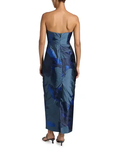 Milly Women's Tropical-Print Jacquard Midi-Dress | Thumbnail 5 Milly Women's Tropical-Print Jacquard Midi-Dress | Thumbnail 5