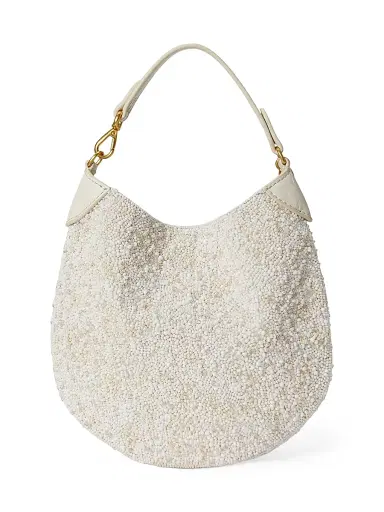 Polo Ralph Lauren Women's Polo ID Floral Beaded Top Handle Bag | Thumbnail 4 Polo Ralph Lauren Women's Polo ID Floral Beaded Top Handle Bag | Thumbnail 4