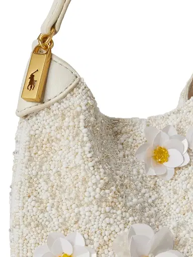 Polo Ralph Lauren Women's Polo ID Floral Beaded Top Handle Bag | Thumbnail 5 Polo Ralph Lauren Women's Polo ID Floral Beaded Top Handle Bag | Thumbnail 5