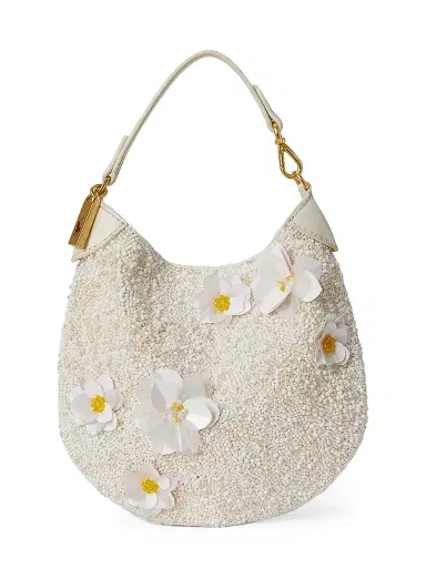 Polo Ralph Lauren Women's Polo ID Floral Beaded Top Handle Bag | Thumbnail 1 Polo Ralph Lauren Women's Polo ID Floral Beaded Top Handle Bag | Thumbnail 1