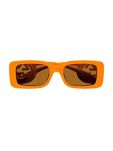 Gucci Women's Chaise Longue 54MM Rectangular Sunglasses - Orange Brown | Thumbnail 4 Gucci Women's Chaise Longue 54MM Rectangular Sunglasses - Orange Brown | Thumbnail 4