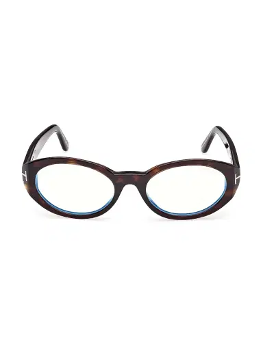 TOM FORD Women's 54MM Oval Optical Eyeglasses - Classic Dark Havana | Thumbnail 2 TOM FORD Women's 54MM Oval Optical Eyeglasses - Classic Dark Havana | Thumbnail 2