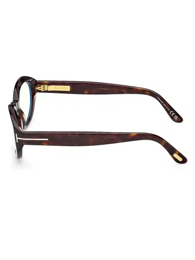 TOM FORD Women's 54MM Oval Optical Eyeglasses - Classic Dark Havana | Thumbnail 3 TOM FORD Women's 54MM Oval Optical Eyeglasses - Classic Dark Havana | Thumbnail 3