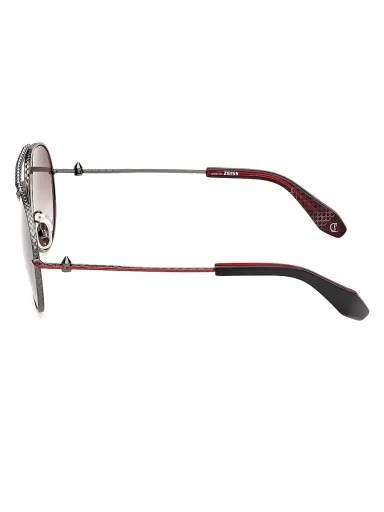 Christian Louboutin Men's Greggo 61MM Aviator Sunglasses - Gunmetal Red | Thumbnail 3 Christian Louboutin Men's Greggo 61MM Aviator Sunglasses - Gunmetal Red | Thumbnail 3